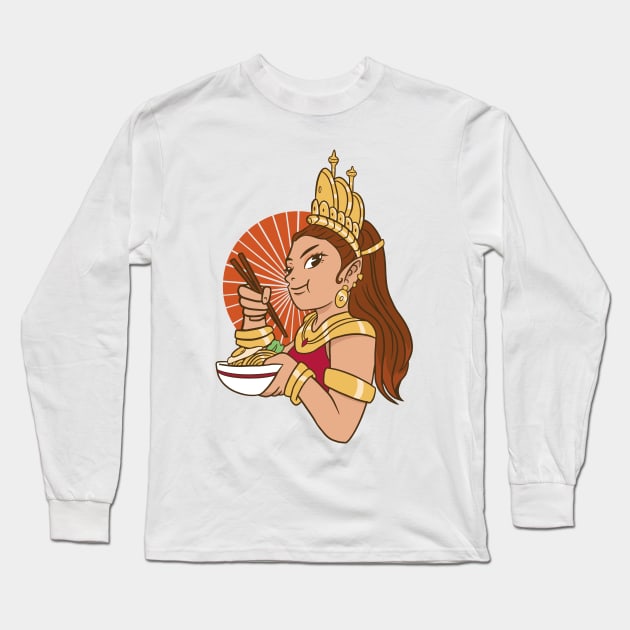 Apsara Girl P R t shirt Long Sleeve T-Shirt by LindenDesigns